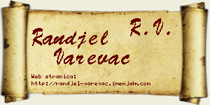 Ranđel Varevac vizit kartica